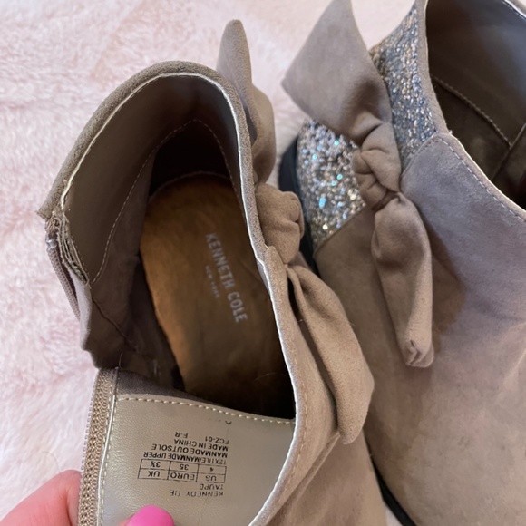 Kenneth Cole Tan booties with glitter - look brand new - Picture 5 of 9